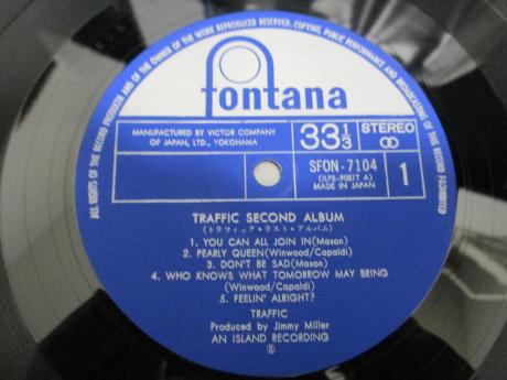 Traffic ( Second ) Last Album Japan Orig. LP DIF INSERT