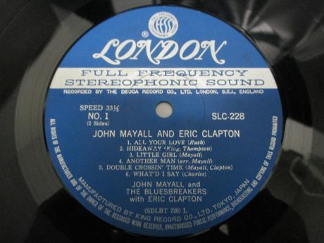 John Mayall & Eric Clapton Bluesbreakers Japan Rare LP DIF COVER
