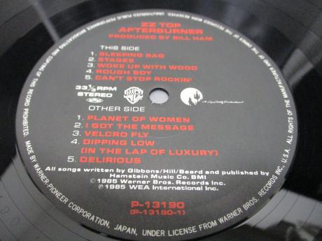 ZZ TOP Afterburner Japan Orig. LP OBI RARE STICKER SHEET