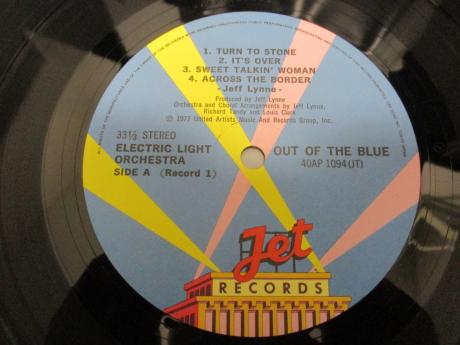 ELO Electric Light Orchestra Out of Blue Japan Rare 2LP BLUE OBI POSTER