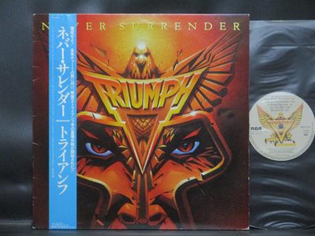 Triumph Never Surrender Japan Orig. LP OBI INSERT
