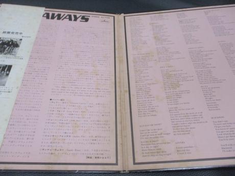 Runaways 1st Same Title Japan Early Press LP OBI G/F LIVE COVER