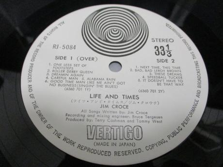 Jim Croce Life And Times Japan Orig. LP OBI VERTIGO