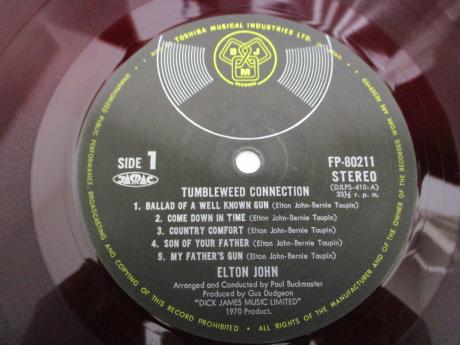 Elton John Tumbleweed Connection Japan Orig. LP RED WAX BOOKLET