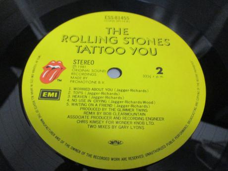 Rolling Stones Tattoo You Japan Early Press LP OBI