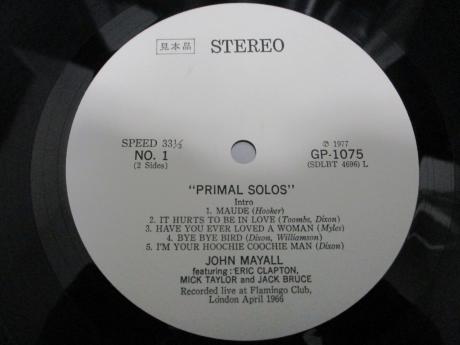 John Mayall feat Eric Clapton & Mick Taylor Primal Solos Japan Orig. PROMO LP OBI DIF COVER