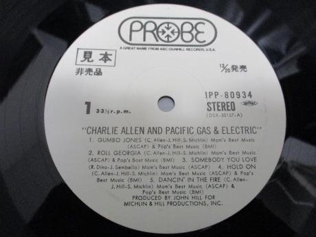 Pacific Gas & Electric Starring Charlie Allen Same Title Japan Orig. PROMO LP OBI WHITE LABEL