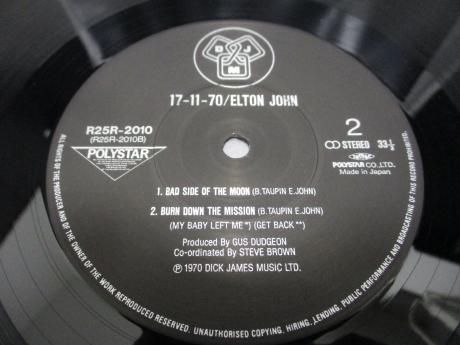 Elton John 17-11-70 Japan Audiophile ED LP OBI + INSERT