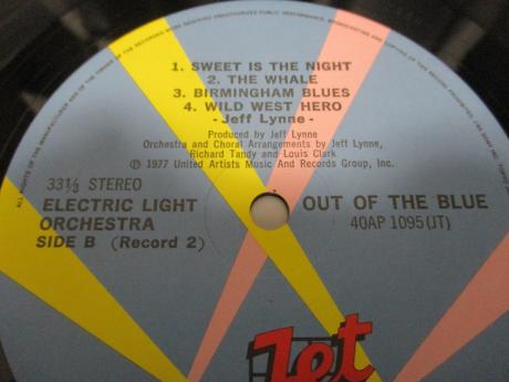 ELO Electric Light Orchestra Out of Blue Japan Rare 2LP BLUE OBI POSTER