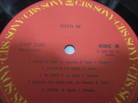 TOTO Toto IV Japan Orig. LP OBI INSERT