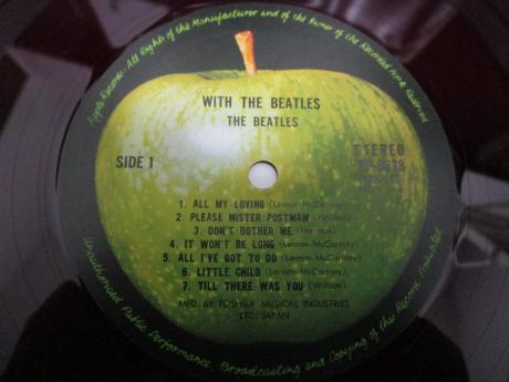 2. Beatles With the Japan Tour Apple 1st Press LP OBI DIF RED WAX
