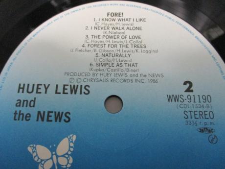 Huey Lewis and the News Fore! Japan Orig. LP OBI + RARE STICKER