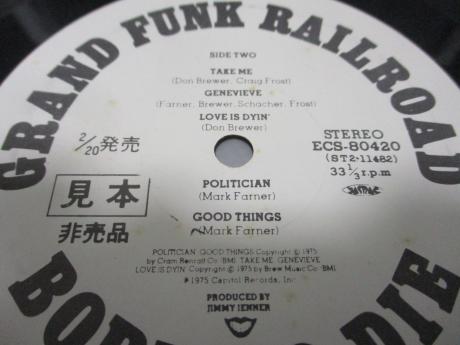 Grand Funk Railroad Born To Die Japan Orig. PROMO LP OBI WHITE LABEL