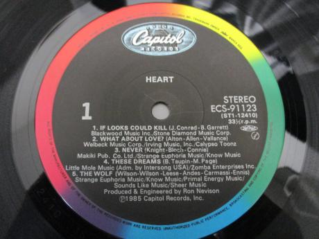 Heart S/T Japan Tour Memorial ED LP WHITE OBI