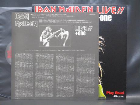 Iron Maiden Live!! + One Japan Orig. LIVE 4 Track 12” MISPRINT COVER