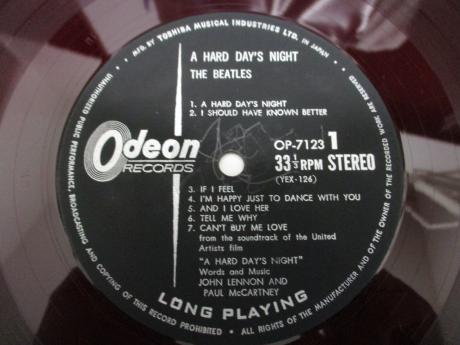 Beatles A Hard Day’s Night Japan Orig. LP DIF ODEON RED WAX