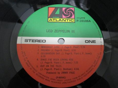 Led Zeppelin 3rd III Japan Rare LP OBI BIG POSTER