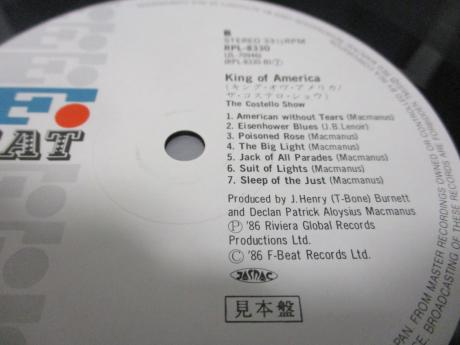 Elvis Costello Attractions King Of America Japan Orig. PROMO LP OBI