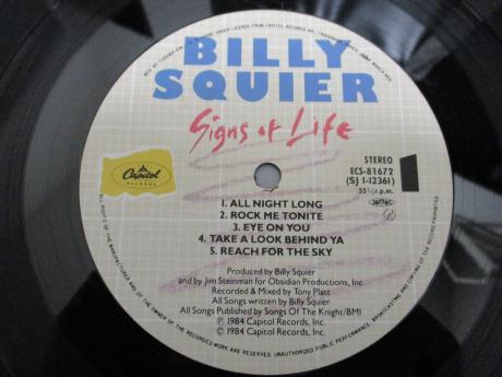 Billy Squier Signs Of Life Japan Orig. LP OBI