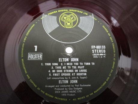Elton John 2nd Same Title Japan Orig. LP RED WAX
