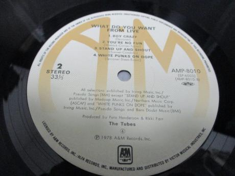 The Tubes What Do You Want From Live Japan Tour ED 2LP RED OBI