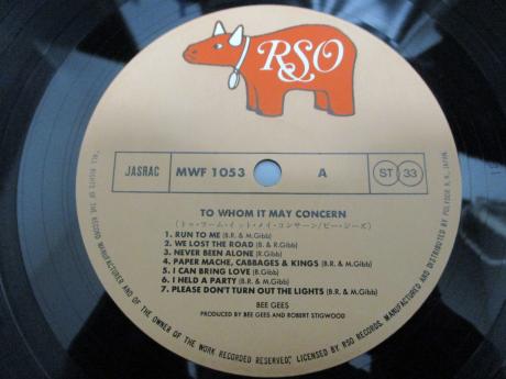Bee Gees To Whom It May Concern Japan Rare LP PINK OBI