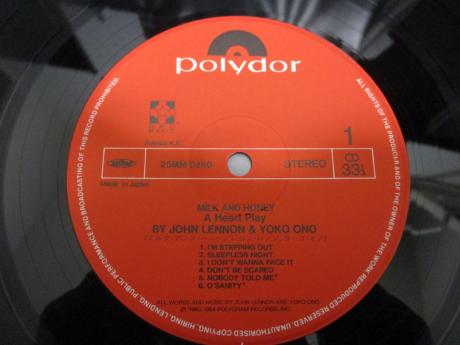 John Lennon & Yoko Ono Milk and Honey Japan Orig. LP OBI