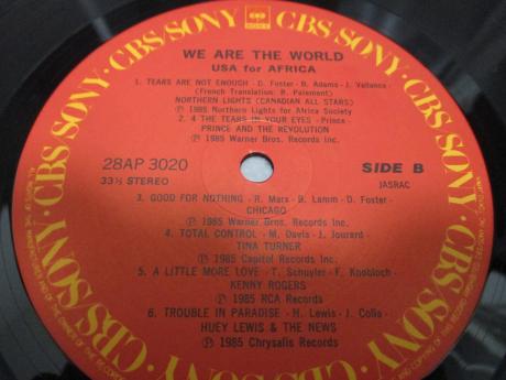USA For Africa V. A. We Are the World Japan Orig. LP OBI