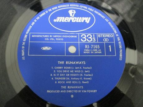 Runaways 1st Same Title Japan Early Press LP OBI G/F LIVE COVER