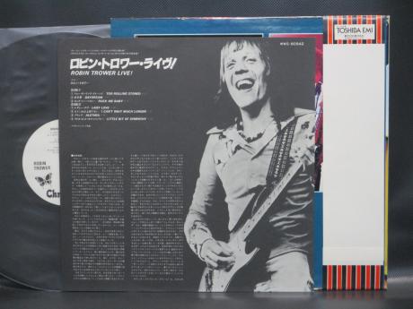 Robin Trower Live ! Japan PROMO LP WHITE OBI WHITE LABEL