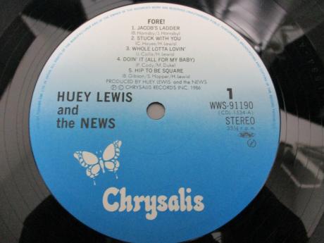 Huey Lewis and the News Fore! Japan Orig. LP OBI + RARE STICKER
