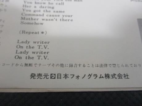 Dire Straits Lady Writer Japan Orig. PROMO 7" RARE PS