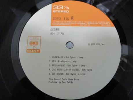 Bob Dylan Desire Japan Orig. LP OBI INSERT