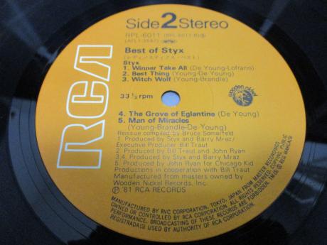 Styx Best Of Japan Orig. LP OBI INSERT