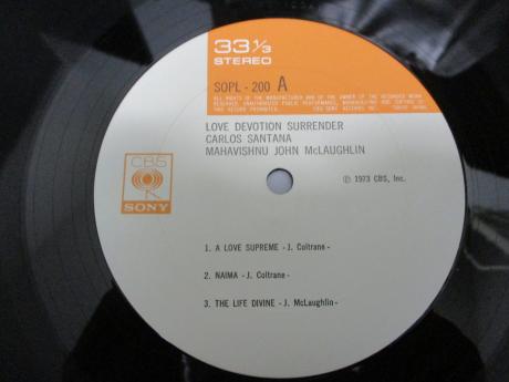 Santana Mahavishnu John McLaughlin Love Devotion Surrender Japan Orig. LP CAP OBI