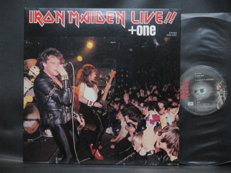 Iron Maiden Live!! + One Japan Orig. LIVE 4 Track 12” MISPRINT COVER