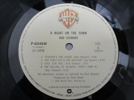 Rod Stewart Night on the Town Japan Tour ED LP GREEN OBI
