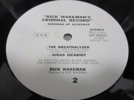 Rick Wakeman Criminal Record Japan Orig. PROMO LP OBI WHITE LABEL