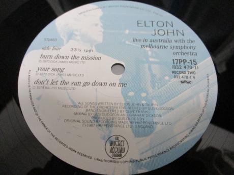 Elton John Live In Australia With The Melbourne Symphony Orchestra Japan Orig. 2LP OBI