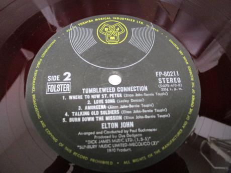 Elton John Tumbleweed Connection Japan Orig. LP OBI RED WAX