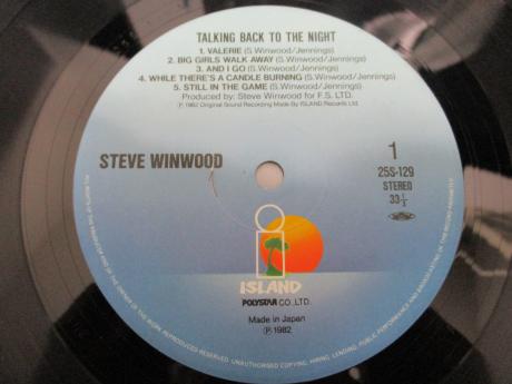 Steve Winwood Talking Back To The Night Japan Orig. LP OBI