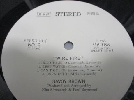 Savoy Brown Wire Fire Japan Orig. PROMO LP OBI WHITE LABEL