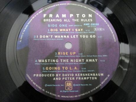 Peter Frampton Breaking All the Rules Japan Orig. PROMO LP OBI