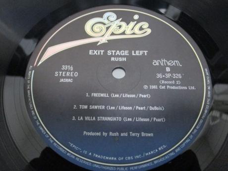 Rush Exit Stage Left Japan Orig. 2LP OBI INSERT