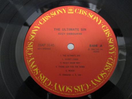 Ozzy Osbourne The Ultimate Sin Japan Orig. LP OBI