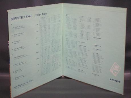 Brian Auger & The Trinity Definitely What ! Japan Orig. LP G/F DIF