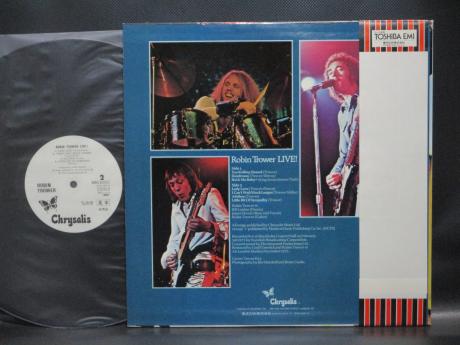 Robin Trower Live ! Japan PROMO LP WHITE OBI WHITE LABEL
