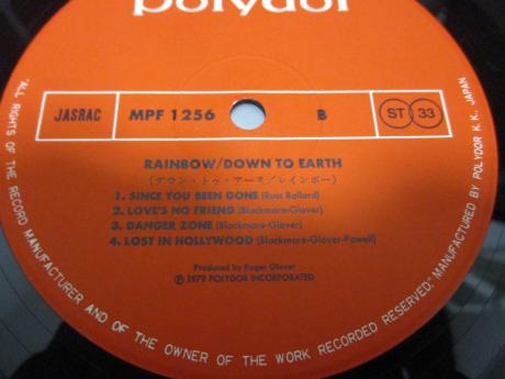 Rainbow Down to Earth Japan Orig. LP OBI INSERT