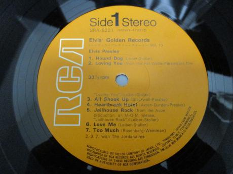 Elvis Presley Elvis' Golden Records Japan Rare LP OBI G/F DIF COVER
