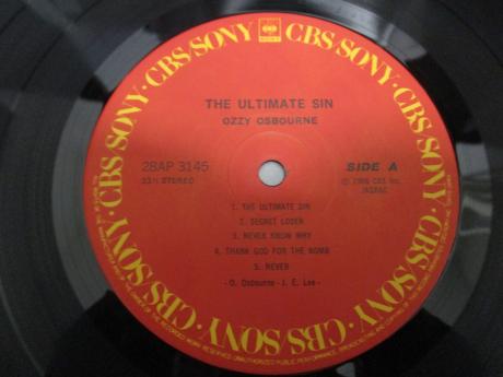Ozzy Osbourne The Ultimate Sin Japan Orig. LP OBI